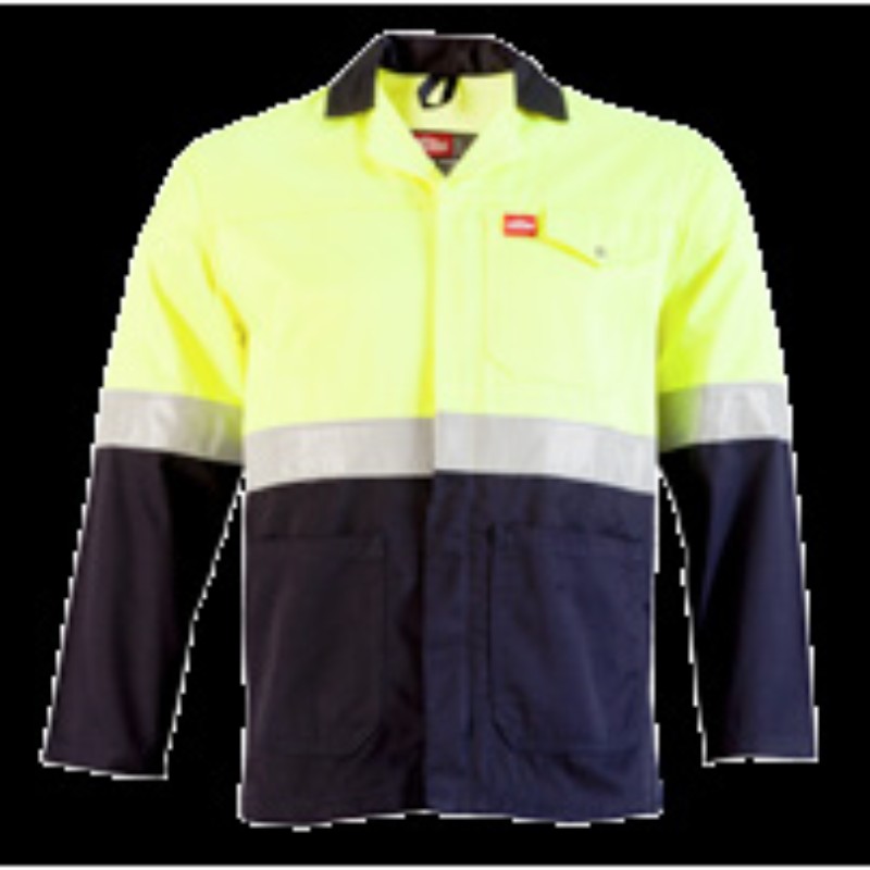 Work Wear Jacket With Reflective Style 205 Yellow and Navy Blue